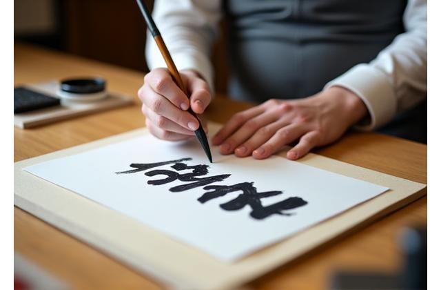 書道ワークショップの様子