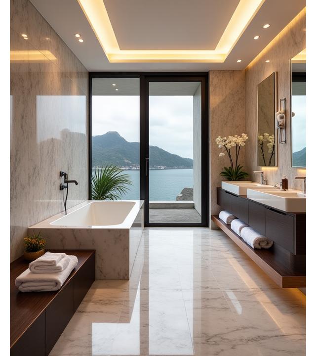 豪華なスイートのバスルーム